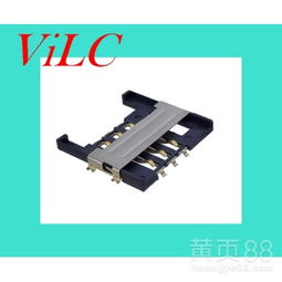 【6pin平貼手機連接器-sim卡座/1.9h-卡座電子元器件批發-銅殼】-